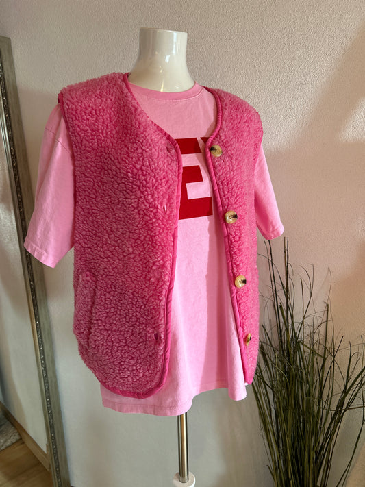 Teddy Weste Pink