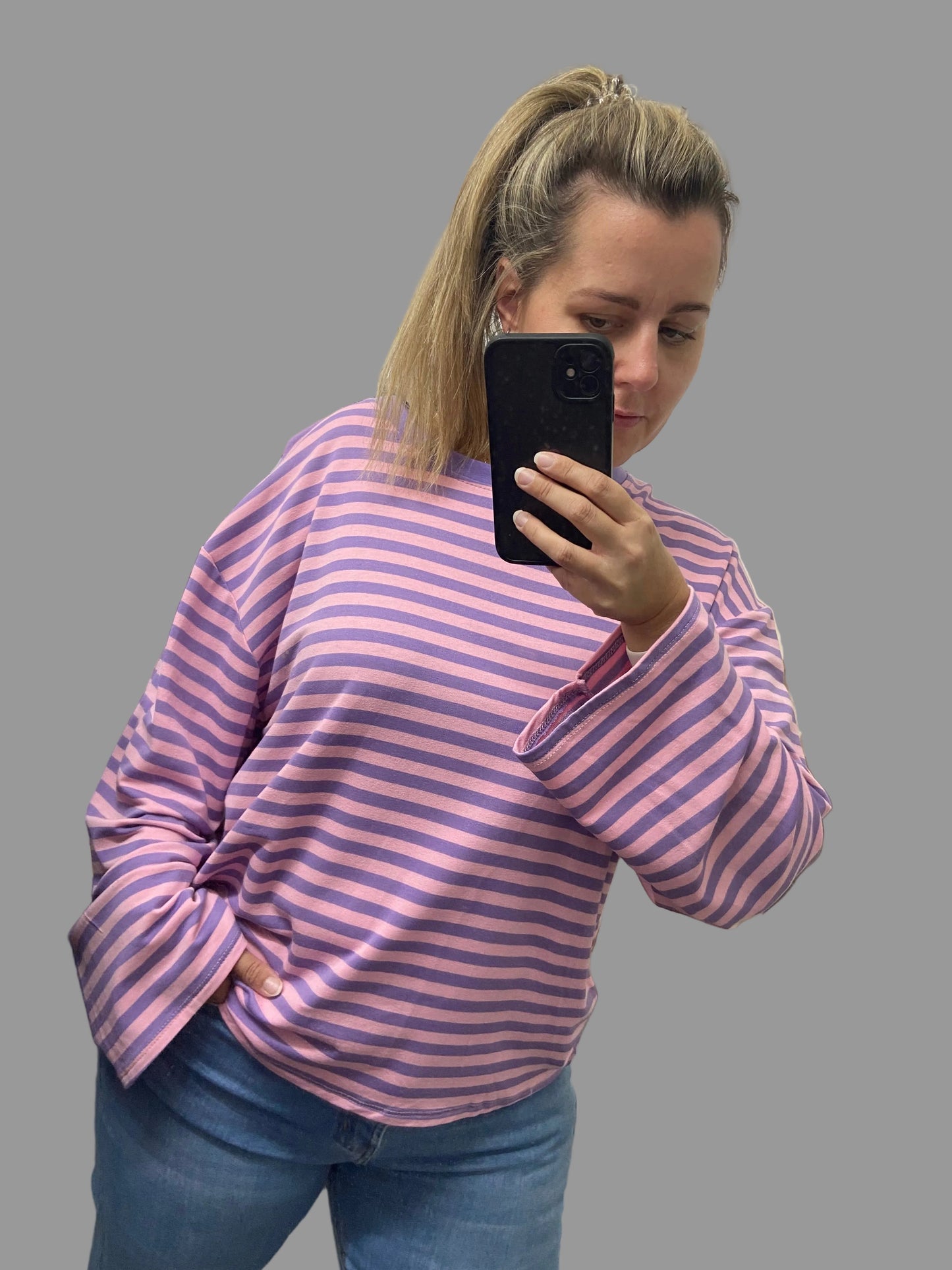 Shirt Streifen Lavender Love