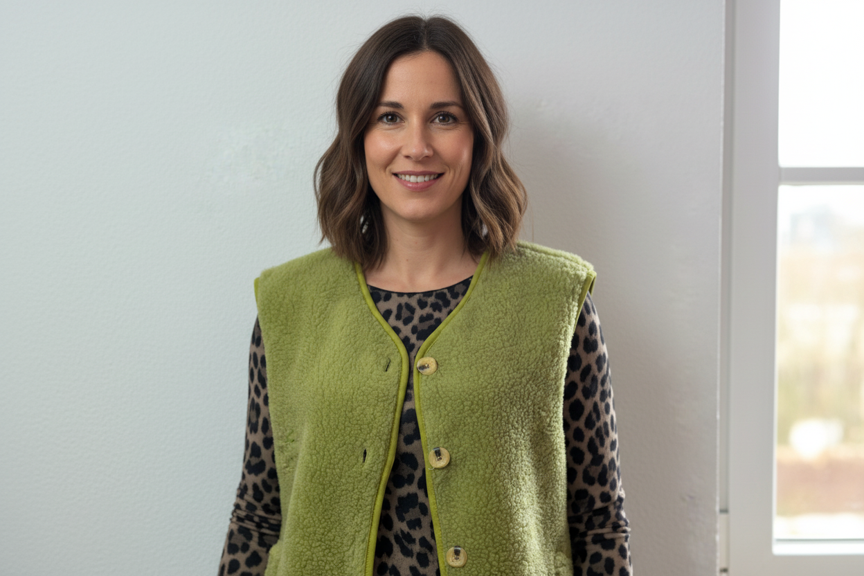 Teddy Weste Pistazie