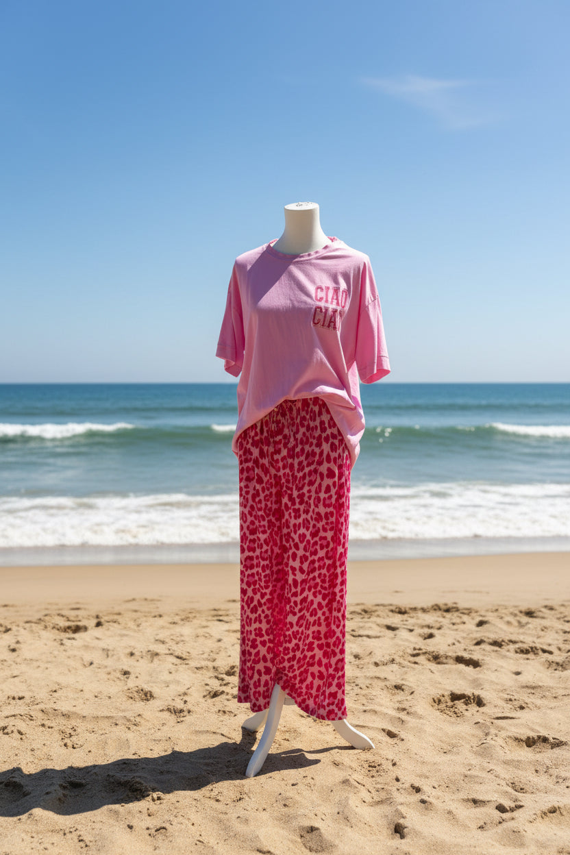 Hose Viskose Leo Pink