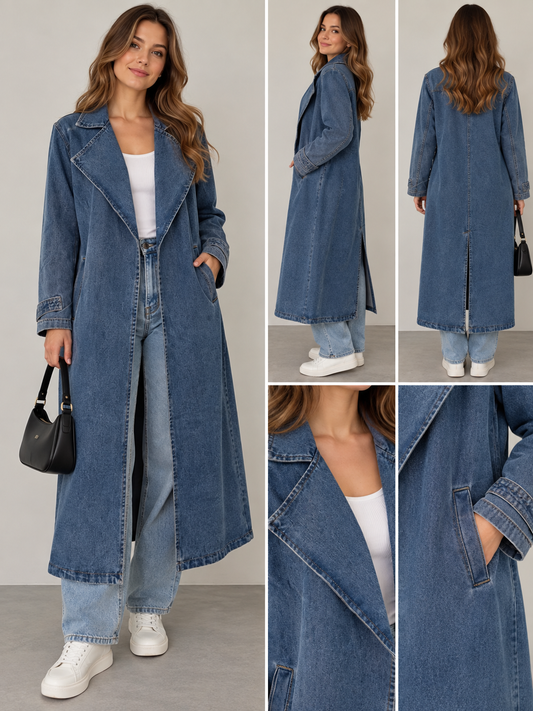 Denim Trenchcoat Mantel