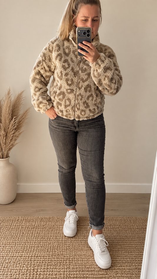 Teddy Jacke Leo Beige