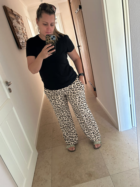 Leo Hose Stoff beige