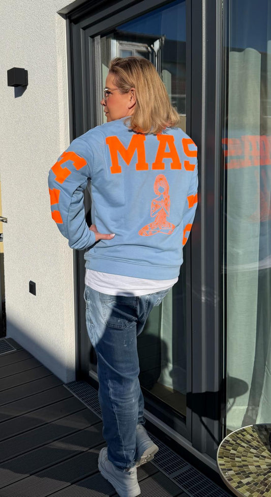 Pullover Namaste blau orange