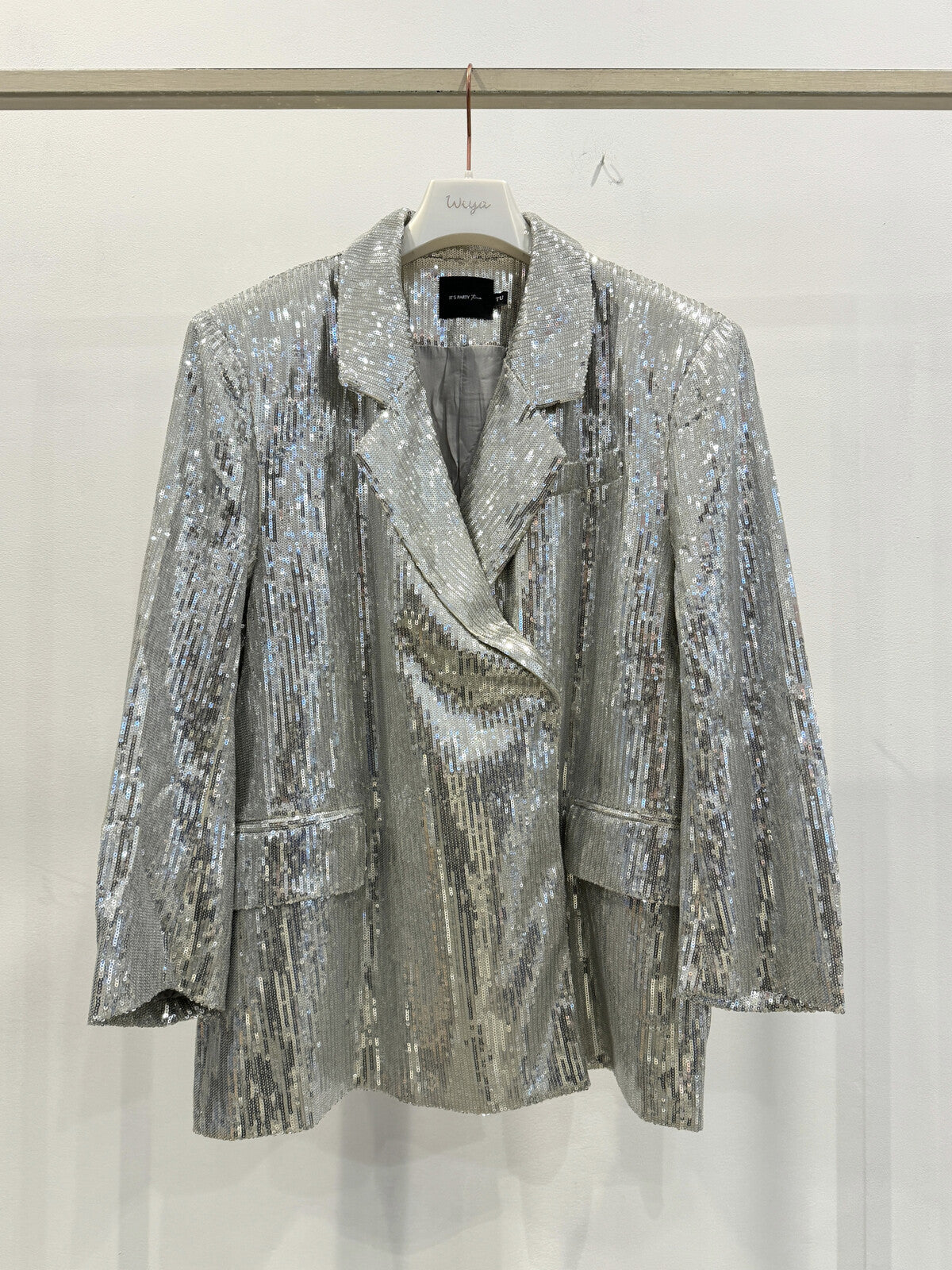 Oversize Blazer mit Pailletten