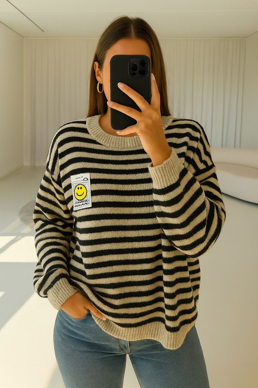 Pullover Streifen Smile