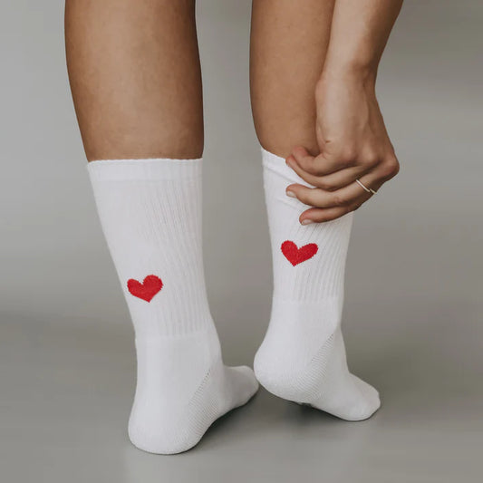 Socken Herz weiß 39-42