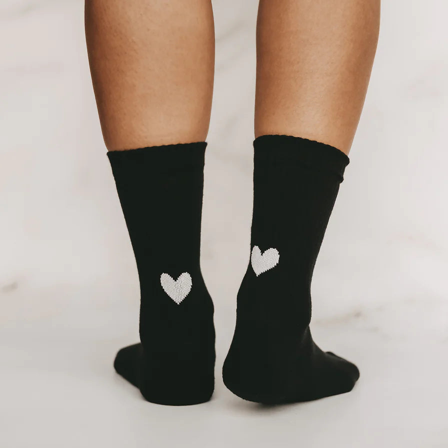 Socken Herz schwarz 39-42